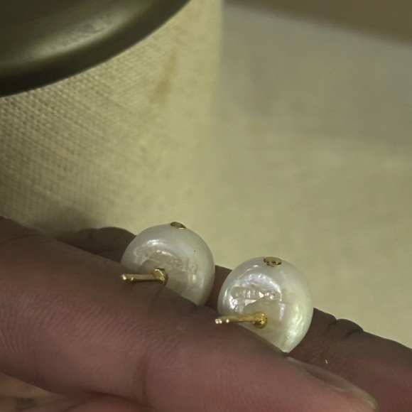 Cult Gaia Gold and White Pearl Earrings - Picture 4 of 5